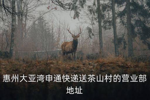 東莞惠通金屬有限公司，惠州大亞灣申通快遞送茶山村的營業(yè)部地址