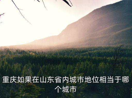 重慶如果在山東省內城市地位相當于哪個城市