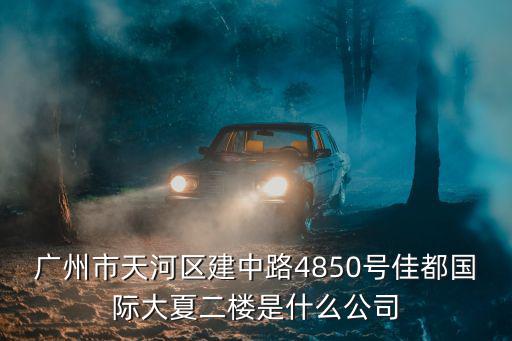 廣州市天河區(qū)建中路4850號佳都國際大夏二樓是什么公司