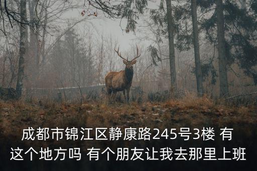 成都市錦江區靜康路245號3樓 有這個地方嗎 有個朋友讓我去那里上班