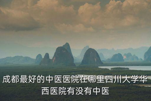 成都最好的中醫(yī)醫(yī)院在哪里四川大學華西醫(yī)院有沒有中醫(yī)