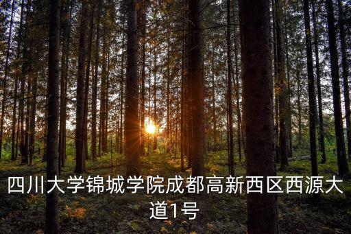 成都市高新西區(qū)西源大道1號(hào)在哪里，四川大學(xué)錦城學(xué)院成都高新西區(qū)西源大道1號(hào)