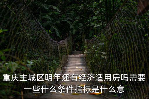 重慶主城區明年還有經濟適用房嗎需要一些什么條件指標是什么意