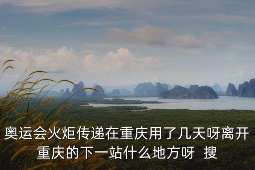奧運會火炬傳遞在重慶用了幾天呀離開重慶的下一站什么地方呀  搜