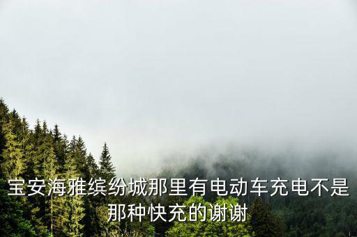 寶安海雅繽紛城那里有電動車充電不是那種快充的謝謝