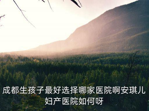 成都生孩子最好選擇哪家醫(yī)院啊安琪兒婦產(chǎn)醫(yī)院如何呀