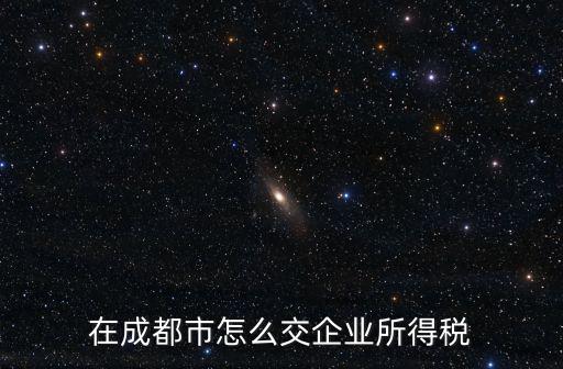 在成都市怎么交企業所得稅
