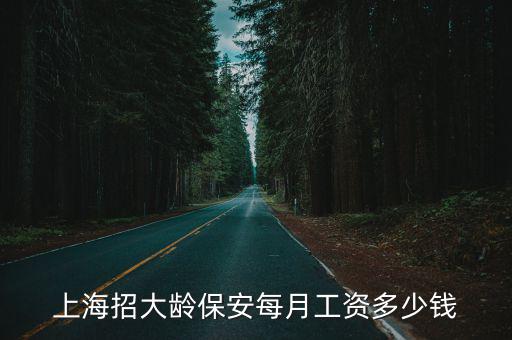 上海招大齡保安每月工資多少錢