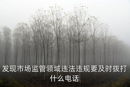 發(fā)現(xiàn)市場監(jiān)管領(lǐng)域違法違規(guī)要及時撥打什么電話