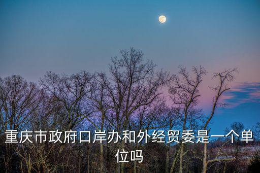 重慶市政府口岸辦和外經(jīng)貿(mào)委是一個(gè)單位嗎
