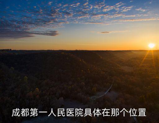 成都第一人民醫院具體在那個位置