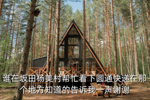 誰在坂田楊美村幫忙看下圓通快遞在那個地方知道的告訴我一聲謝謝