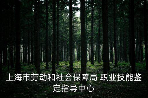 上海市勞動和社會保障局 職業技能鑒定指導中心