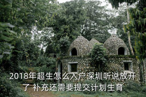 2018年超生怎么入戶深圳聽說放開了 補充還需要提交計劃生育