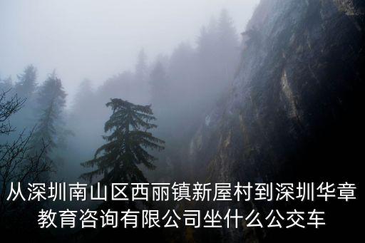 從深圳南山區西麗鎮新屋村到深圳華章教育咨詢有限公司坐什么公交車