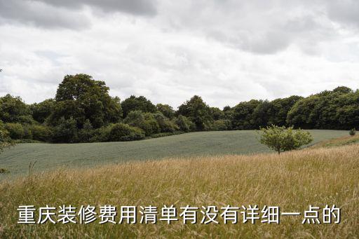 重慶裝修費用清單有沒有詳細一點的