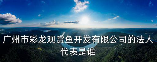 廣州市彩龍觀賞魚開發(fā)有限公司的法人代表是誰(shuí)