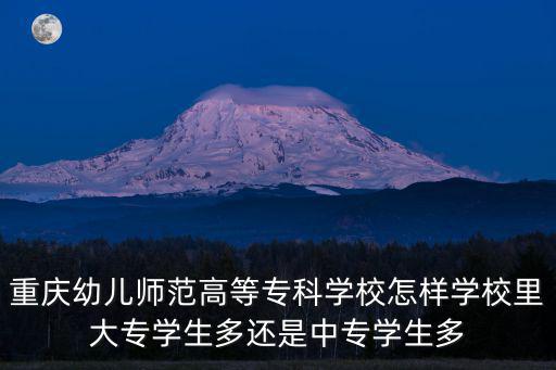 重慶幼兒師范高等專科學(xué)校怎樣學(xué)校里大專學(xué)生多還是中專學(xué)生多