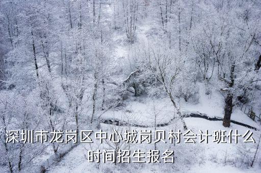 深圳市龍崗區中心城崗貝村會計班什么時間招生報名