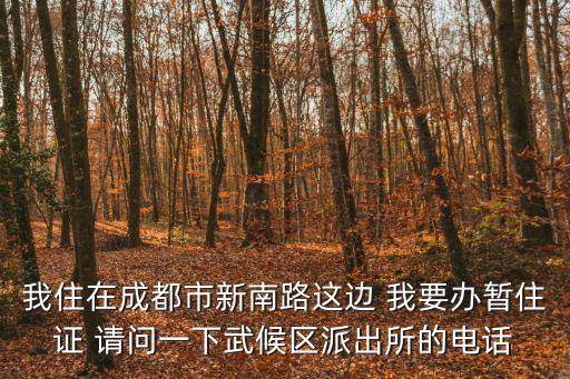 我住在成都市新南路這邊 我要辦暫住證 請問一下武候區(qū)派出所的電話