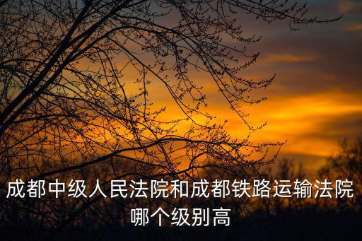 成都市鐵路法院招標，成都中級人民法院和成都鐵路運輸法院哪個級別高