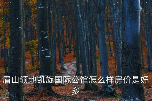 眉山領地凱旋國際公館怎么樣房價是好多