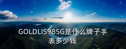 GOLDLIS985G是什么牌子手表多少錢