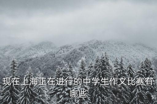 上海市中學(xué)生學(xué)生競賽，上海市最近有什么初中生的比賽