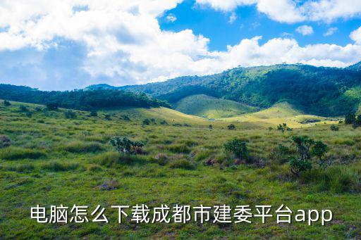 電腦怎么下載成都市建委平臺app