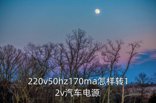 220v50hz170ma怎樣轉12v汽車電源