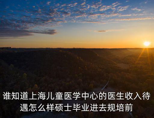 誰知道上海兒童醫(yī)學(xué)中心的醫(yī)生收入待遇怎么樣碩士畢業(yè)進(jìn)去規(guī)培前