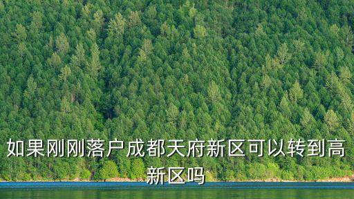 如果剛剛落戶成都天府新區可以轉到高新區嗎