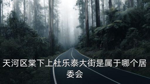 天河區棠下上社樂泰大街是屬于哪個居委會
