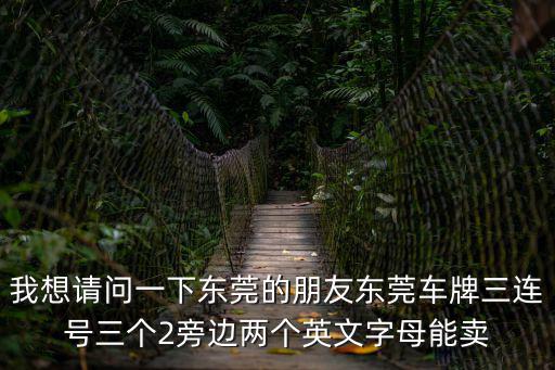 東莞虎英小學微信號，我想請問一下東莞的朋友東莞車牌三連號三個2旁邊兩個英文字母能賣