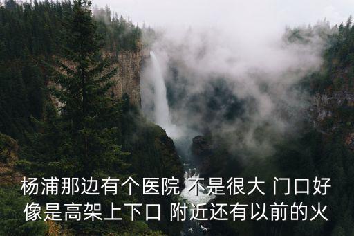 楊浦那邊有個醫院 不是很大 門口好像是高架上下口 附近還有以前的火