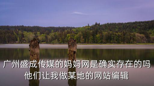 廣州盛成傳媒的媽媽網(wǎng)是確實(shí)存在的嗎他們讓我做某地的網(wǎng)站編輯