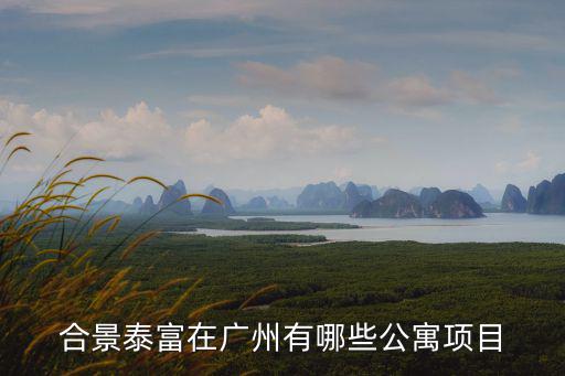 合景泰富在廣州有哪些公寓項目