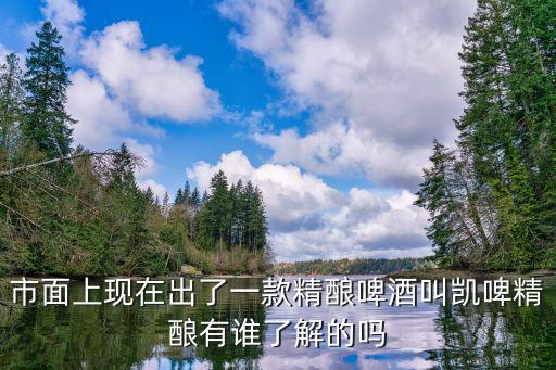 市面上現在出了一款精釀啤酒叫凱啤精釀有誰了解的嗎