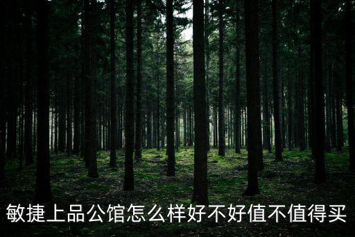敏捷上品公館怎么樣好不好值不值得買