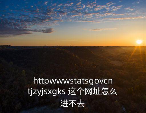 httpwwwstatsgovcntjzyjsxgks 這個(gè)網(wǎng)址怎么進(jìn)不去