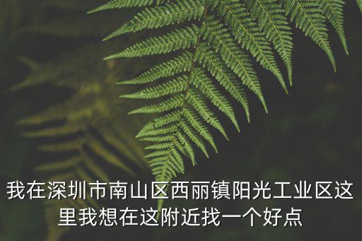 我在深圳市南山區西麗鎮陽光工業區這里我想在這附近找一個好點
