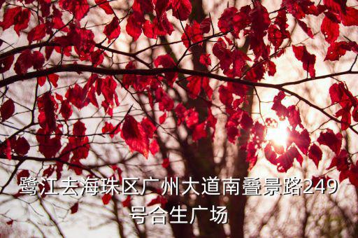 鷺江去海珠區(qū)廣州大道南疊景路249號合生廣場