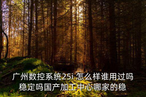 廣州數(shù)控系統(tǒng)25i 怎么樣誰用過嗎穩(wěn)定嗎國產(chǎn)加工中心哪家的穩(wěn)