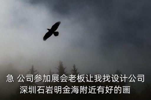 急 公司參加展會老板讓我找設計公司深圳石巖明金海附近有好的畫