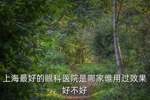 上海最好的眼科醫(yī)院是哪家誰用過效果好不好