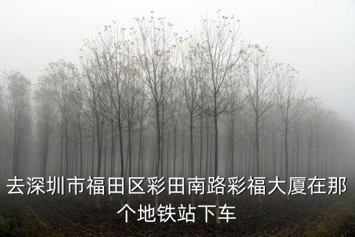 去深圳市福田區(qū)彩田南路彩福大廈在那個地鐵站下車