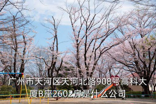 廣州市天河區天河北路908號高科大廈B座2602房是什么公司