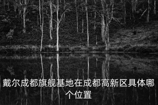 戴爾成都旗艦基地在成都高新區(qū)具體哪個位置