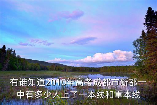 有誰知道2010年高考成都市新都一中有多少人上了一本線和重本線