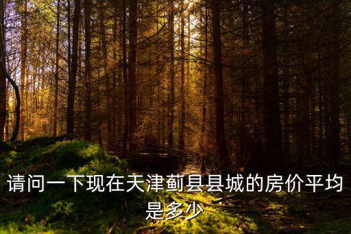 請(qǐng)問(wèn)一下現(xiàn)在天津薊縣縣城的房?jī)r(jià)平均是多少